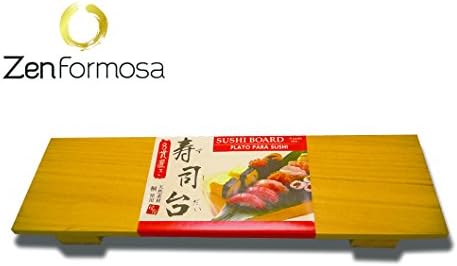 Zen Formosa Best Quality Natural Wood Sushi Plates Made by Japanese Paulownic Board-Rectangle for Appetiser, Rolls, Fish, Tempura