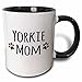 3dRose Yorkie Dog Mom Mug, 1 Count (Pack of 1), Black