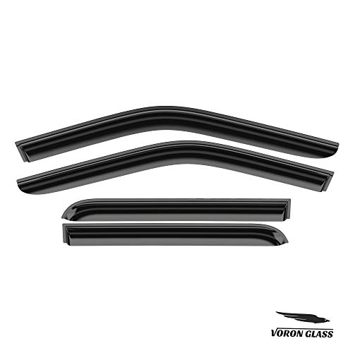 Voron Glass Tape-on Extra Durable Rain Guards for Trucks Ford F-150 2015-2026 SuperCrew, Window Deflectors, Vent Window Visors, 4 Pieces -100526