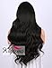 K’ryssma Dark Brown Synthetic Wigs for Women - Natural Looking Brown #2 Middle Part Wavy Long Hair Wig Heat Resistant (24inches)