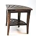 Redmon Genine Corner Shower Bench, Wood Grain Teak