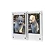FoRapid 2 PCS 3-inch 2-Sided Clear Acrylic Refrigerator Magnetic Photo Frame-Elegant Frameless Display Fujifilm Mini 9 8 8+ 70 7s 90 25 26 50s Film/Cards/Memos/HP Pocket Photo Paper/2x3 Photo