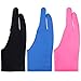 Mudder Tablet Drawing Glove Artist Glove for Graphic Tablet, Art Creation, Pen Display and iPad Pro Pencil (Blue, Pink, Black)