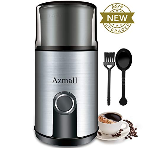Spice Grinder - Azmall Coffee Bean Grinder Electric with Stainless Steel Blade, 3oz/85g Large Capacity, 200W Powerful Motor, Removable Grinding Cup, also for Pepper, Herbs, Nuts, Seeds, Grains - Thumbnail 6