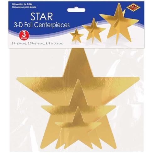 Beistle 3-D Foil Star Centerpieces