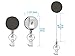 Anezus 2 Pack Retractable Badge Holder Retractable Keychain Heavy Duty ID Card Badge Holder Retractable Reel Clip with Key Ring Belt Clip for Name Card Keycard