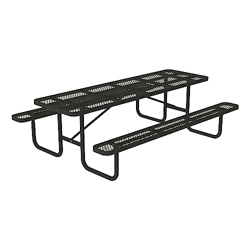 Norwood Commercial Furniture Open Air Series 8' Rectangular Picnic Table with B…