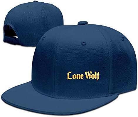 Golden Lone Wolf Logo Adjustable Hat Flat Along Baseball Cap Baseball Cap