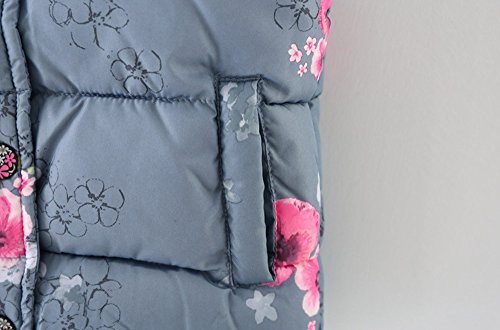 Kids Toddler Girls Floral Fleece Jacket Vest Coat Waistcoat Warm Winter Clothes Outwear (Size:4T)