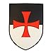 LEGEEON Knights Templar Cross Shield Crusaders Tactical Morale PVC 3D Rubber Patch