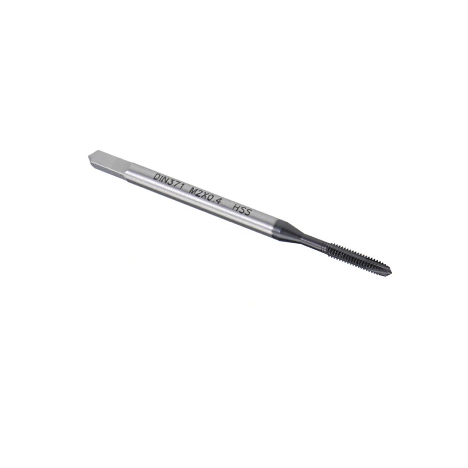MACHSWON Spiral Point Threading Tap M2 x 0.4mm, for Through-Hole Threads, H2 High Speed Steel, TICN Coated Finish, Round Shank with Square End, Metric Drill Thread Screw Taps Tapping Bit 1pcs