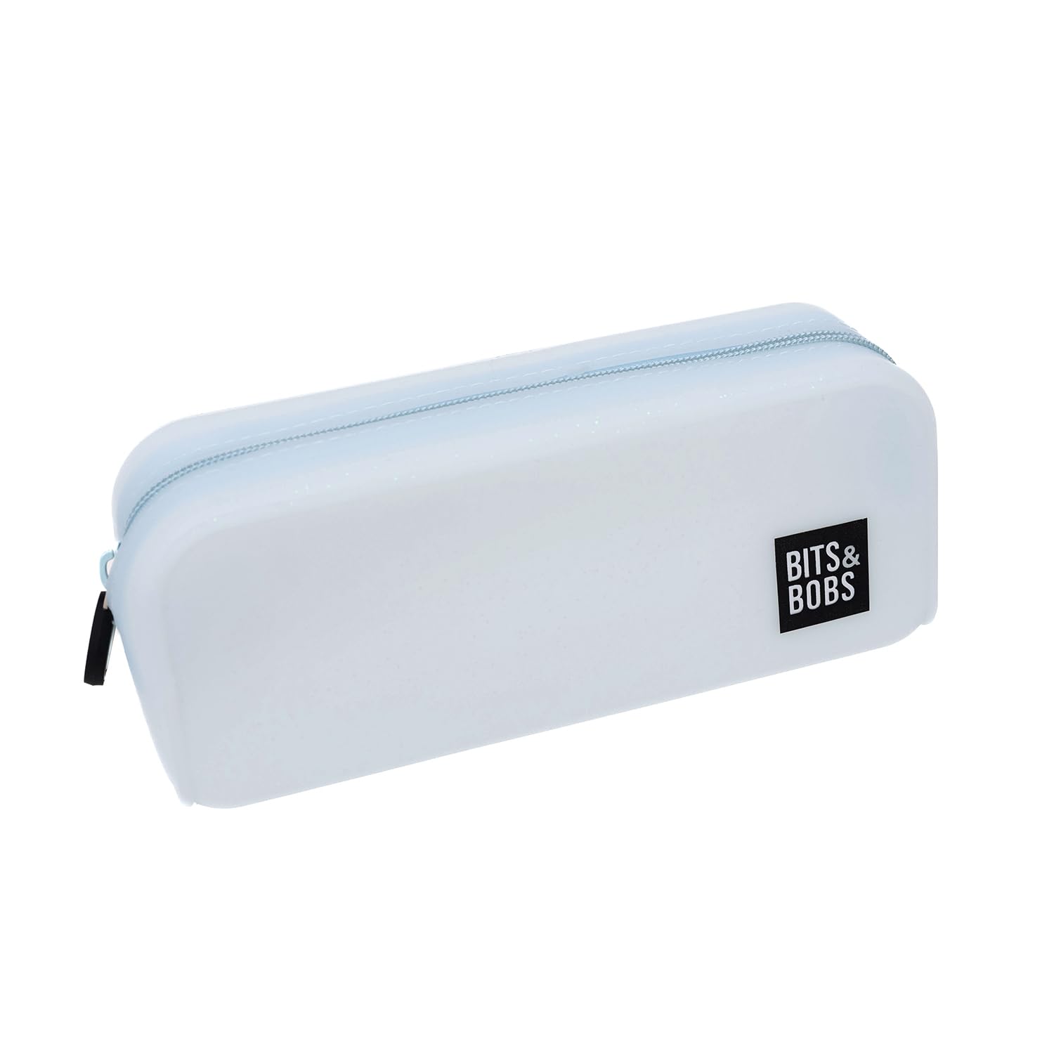 Grafoplás | Blue Glitter Silicone Pencil Case | 20x7.5x7.5cm | Soft Touch | Waterproof | Bits&Bobs Pop Up Design