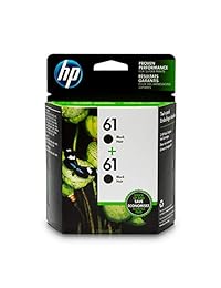 HP 61 cartuchos negros original de tinta, 2 cartuchos (CZ073FN)