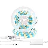 AEGOOL Smart RGBW LED Strip Lights Kit,16.4ft 300LEDs RGB+Warm White WIFI Wireless Phone Controlled Waterproof Rope Lighting Sync to Music, Compatible with IOS Android Alexa Echo Google Home IFTTT