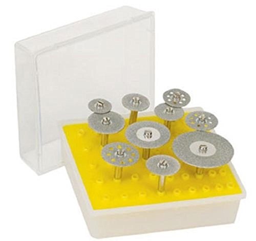 Rotary Tools Diamond Saw Cut-Off Discs Wheel Blades 10pc Rotary Tool Set 1/8 Shank for Dremel