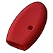 2Pcs Keyless4U 5 Buttons Silicone Key Fob Case Cover Jacket Holder Protector for Nissan Altima Maxima Armada Murano Rogue Sedan Pathfinder (Black Red)