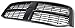Grille Assembly Compatible with 2006-2008 Dodge Ram 1500 Horizontal Bar Insert Plastic Painted Black Shell and Insert