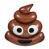 Aqua Emoji Poop The Big Stink Inflatable Pool Float, Pool Raft and Repair Kit, 48