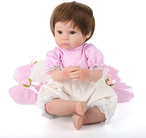 人形ドール 18インチ生まれ変わった赤ちゃんの人形手作りリアルな現実的なシリコーンビニール赤ちゃん人形ソフトシミュレーション45 Cm目オープン子供お気に入りのギフト