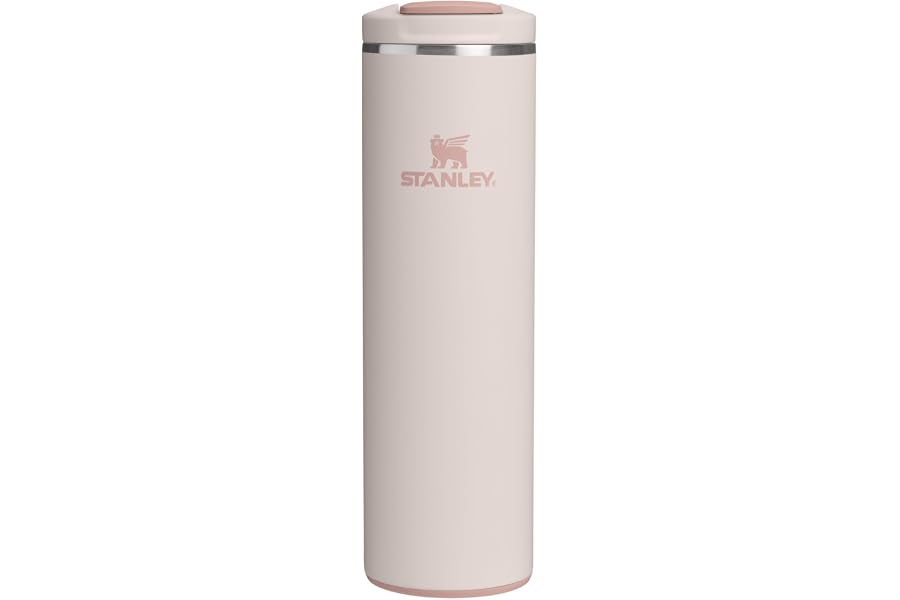 STANLEY Transit FlipTop Mug | Leakproof Coffee Travel Cup | Vacuum Insulated Stainless Steel | Stays Hot or Cold for Hours | BPA-Free | 16 oz | Rose Quartz