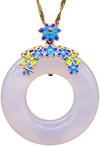 Jinyao Jewelry Natural Genuine Jade Chalcedony Jade Beads Pendant Necklace Jewelry Lucky for Women Men