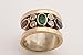 Special Design Turkish Handcrafted Jewelry Oval Cut Sapphire Ruby Emerald Topaz 925 Sterling Silver Band Ring Size 5.5