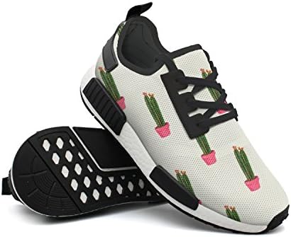 Watercolor Cactus Background Women's Mini Climbing Casual Running Shoes Camping Mens Guys
