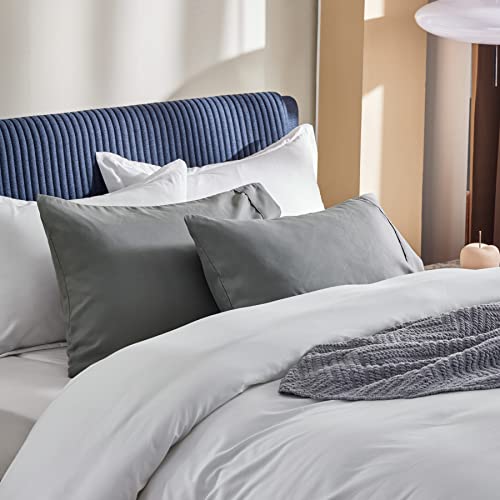 Bedsure King Size Pillowcases 2 Dark Grey King Pillow Cases Set of 2