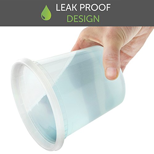 [48 Pack, 24oz] Clear Plastic Containers With Lids - Deli Containers With Lids Plastic Food Containers - Freezer Containers Meal Prep Containers for Food - Food Storage Containers by Prep Naturals - Thumbnail 3