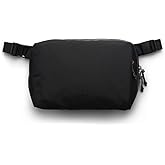 Allett Daily Sling Bag for Men & Women | 7L Recycled Crossbody with Magnetic Buckle, Passport Pocket, Phone Compartment | Stretch Storage, Water-Resistant Nylon | Fits Kindle, Switch | Black