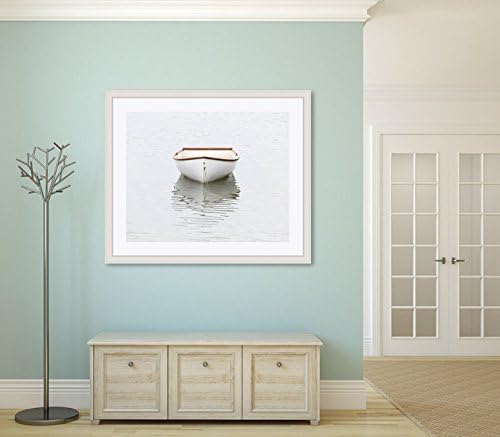 Framed Photography Print, White Rowboat Photo Print, Cape Cod Wall Art