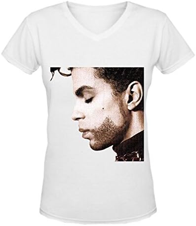 The HitsThe B-Sides Prince V Neck Tee Shirt Women White