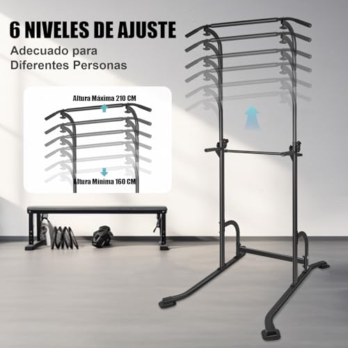 GOHOMKIC Barra de Dominadas, Gimnasio en Casa Estación de Dominadas | Estación Multifuncional de Entrenamiento de Fuerza en Casa, Estación de Dominadas