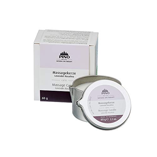 PINO Natural Spa Therapy Scented Massage Candle, Lavender Rosalina, 2.1 oz