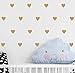 2inchx100 Pieces DIY Heart Wall Decal Vinyl Sticker for Baby Kids Children Boy Girl Bedroom Decor Removable Nursery Decoration (Matte Gold)
