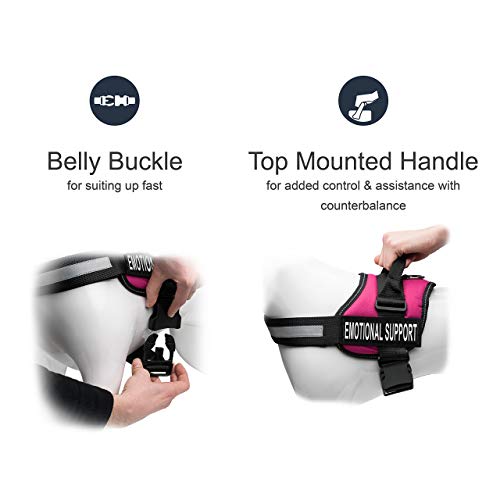 Emotional Support Dog Vest Harness with Reflective Straps