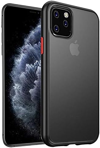 11PRO MAX Case Compatible With Apple iPhone 11 Pro 11Max Phone Cover Clear iP Bumper Matte Slim iPhe 11mac 11case Protective Coque 6.5 Inch (Black)