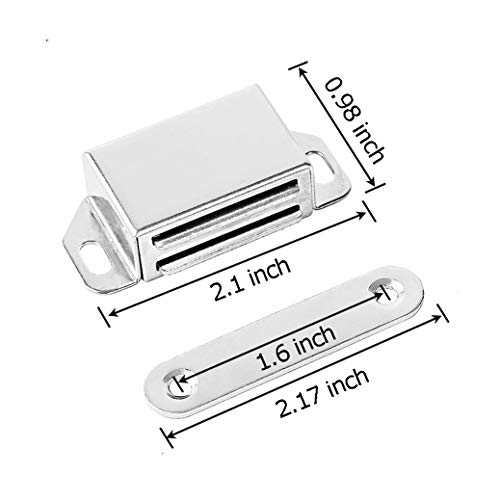 DonYoung Magnetic Latchï¼Œ20lb Magnet Cabinet Door Catchï¼ŒStainless Steel Screws for Solid Surfaceï¼ŒKeep Kitchen Bathroom Cupboard Wardrobe Closet Door Drawer Tightly Closedï¼Œ4PCS - Easy Installation