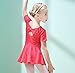 Ballet Toddler Girls Dance Dresses Leotard Costume Clothes for Kids Fashion Dresses Girls 4-5 4T 5T Child Dance Apparel Gymnastics Leotard with Sleeves Size 5 US-M (Rose Red,120)