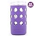 Silicone Mason Jar Protector Sleeve (2 Pack) | Fits Ball, Kerr 24oz (1.5 pint) Wide-Mouth Jars | Thickest Silicone Sleeve | Microwave & Dishwasher Safe | For Coffee, Tea and Smoothies (Purple)