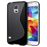 Samsung Galaxy S5 mini Case, Cimo [Wave] Premium Slim TPU Flexible Soft Case for Samsung Galaxy S 5 V mini (2014) - Black