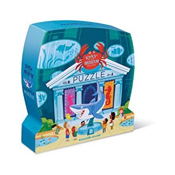 Crocodile Creek Day at Aquarium-Piece Jigsaw Floor Puzzle (48), Blue/Green/Orange/Red/Pink, 18