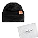 LETHMIK Functional Slouchy Beanie Unisex Skully Hat Warm Infinity Scarf in 3 Colors ,Black,One Size (Elastic)