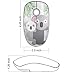 FD V8 Wireless Mouse Battery Included, 2.4G Cute Colorful Animal Slim Silent Travel Cordless Mouse Optical Designed Mice with Nano Receiver Compatible for Laptop Computer PC Chromebook (Gray Koala)