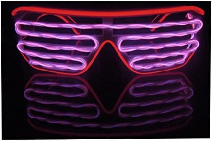 RaveLife Shutter Shades Neon Galsses EL Wire LED Sunglasses Costumes For Party 2018 NEW DESIGN