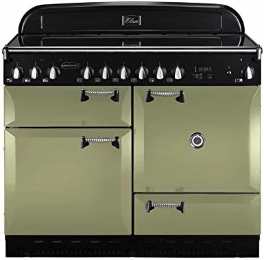 Rangemaster Elan ELAS110ECOG 110cm Electric Range Cooker with Ceramic Hob - Olive Green. Plenty Of Cooking Space and Easy To Clean