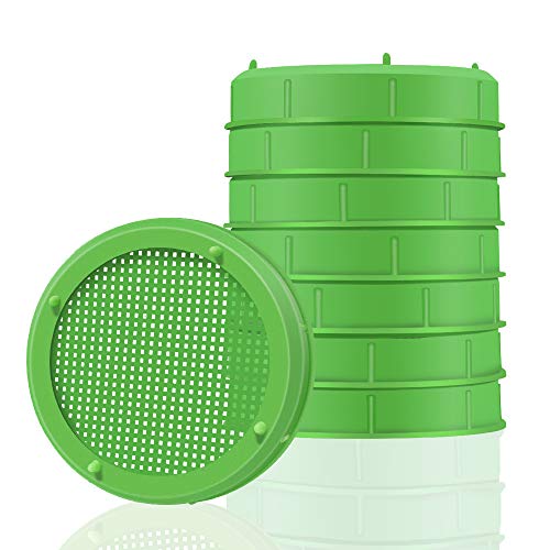 Picowe 8 Pack Plastic Sprouting Lids, Sprouting Jar Strainer Lid, for 86mm Wide Mouth Mason Jars, Canning Jars, Suit for Grow Bean Sprouts, Alfalfa, Salad Sprouts etc. - Thumbnail 7