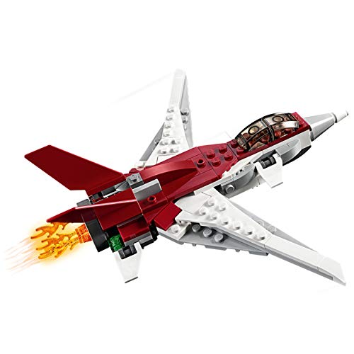 LEGO 31086 Creator Flugzeug der Zukunft, Raumschiff der Zukunft oder Roboter der Zukunft, 3-in-1 Bauset, Science-Fiction-Abenteuer, Fahrzeugspielzeuge für Kinder ab 7 Jahren – Bild 3