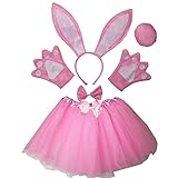 Kirei Sui Kids Easter Bunny Costume Tutu Set Pink