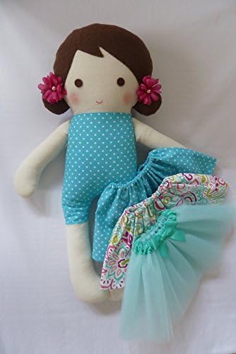 Aquamarine Plush Doll with Interchangeable Skirts